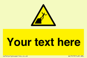 Custom Warning unstable cliff edge